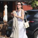 Angelina Jolie &#8211; In a white summer dress shops in Los Feliz
