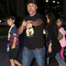 Oscar De La Hoya attend the Los Angeles Lakers to see  Kobe Bryant's Last Game as a LA Laker which they played Utah Jazz NBA basketball game at the Staples Center in Los Angeles, California on April 16, 2016 - 392 x 600