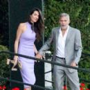 Amal Clooney – Pictured enjoying date night in Lake Como - 454 x 402