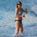 Zoe Salmon in Bikini on the beach in Barbados - 454 x 428