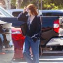 Riley Keough – In wide-leg jeans while running errands in Calabasas - 454 x 588