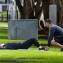 Rebel Wilson – Workout in a Sydney park