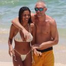 Tina Kunakey – With Vincent Cassel – Enjoy a beach day in Rio de Janeiro