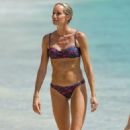 Kristen Pazik – In a floral bikini on the beach at Sandy Lane Hotel in Barbados - 454 x 708