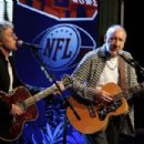 Roger Daltrey and Pete Townshend of The Who perform for members of the media during the Bridgestone Half Time Show Press Conference held at the Fort Lauderdale Convention Center as part of media week for Super Bowl XLIV on February 4, 2010 - 454 x 303