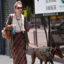 Paris Jackson – Walking her Doberman Pincher in West Hollywood