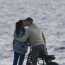 Kelly Gale – With Joel Kinnaman on the beach riding a Super73 electric bicycle in Venice - 454 x 679