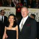 Betsy Arakawa and Gene Hackman at the 60th annual golden globe awards