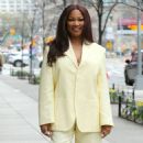 Garcelle Beauvais – In yellow pants and jacket and matching high heels in New York - 454 x 454