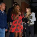 Serena Williams &#8211; With Caroline Wozniacki night out at Zero Bond in New York
