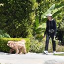 Marcia Cross – walking her dog in Los Angeles - 454 x 410