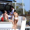 Maria Pedraza – In a white bikini on a yacht in Formentera - 454 x 681