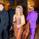 Doja Cat – In a brown leather dress while leaving the 2023 Grammys in Los Angeles