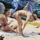 Joanne Froggatt – In a bikini at a Sydney Harbour beach - 454 x 351