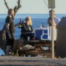 Avril Lavigne -Fishing with friends off the coast in Malibu