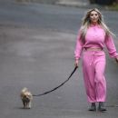 Nicola McLean out for a dog walk in London - 454 x 366