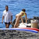 Irina Shayk – Seen in a green bikini in Ibiza