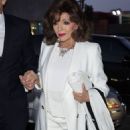 Joan Collins – Seen in an all white ensemble at Craig’s for dinner in West Hollywood - 454 x 681