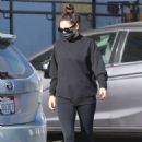 Shay Mitchell – In All black around downtown Los Angeles