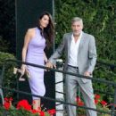 Amal Clooney – Pictured enjoying date night in Lake Como - 454 x 584