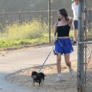 Rainey Qualley – Seen with her dog in Los Angeles - 454 x 465
