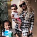 Blac Chyna, King Cairo, and Dream Kardashian Out in Los Angeles, California - October 16, 2017