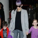 Nicole Richie in monochrome - LA International Airport
