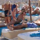 Sylvie Meis – Bikini candids at the beach in Saint Tropez - 454 x 303