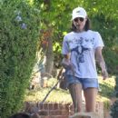 Aubrey Plaza – Seen out walking her dogs in Los Feliz