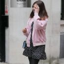 Sophie Ellis Bextor – In a polka dot mini dress and a pink bomber jacket posing at BBC Radio 2 - 454 x 709