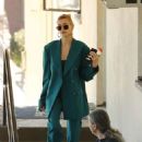 Hailey Baldwin in Blue Suit – Out in Los Angeles