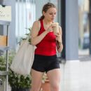 Joey King – In shorts stops by a juice place in Santa Monica - 454 x 681