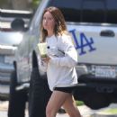 Ashley Tisdale – displays her legs ahead of a workout in Santa Monica