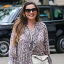Kelly Brook &#8211; In a patterned summer dress at Heart radio in London