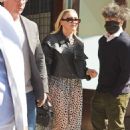 Florence Pugh – In a sheer maxi skirt in New York
