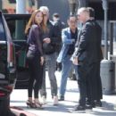 Katherine McPhee – With David Foster and friends at Il Pastaio in Beverly Hills - 454 x 303
