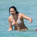 Marnie Simpson – In a bikini on the beach in Barbados