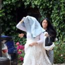 Abi Titmuss wearing her wedding dress in Malibu - 454 x 681