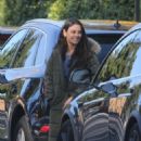 Mila Kunis – Out in olive green puffer jacket in Beverly Hills