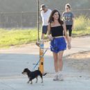 Rainey Qualley – Seen with her dog in Los Angeles - 454 x 448