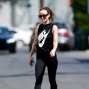 Olivia Wilde – In Nike leggings seen after a workout in Los Angeles