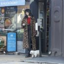 Daisy Lowe – Strolling with her dog in London - 454 x 418