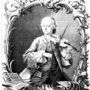 The first edition of Leopold Mozart's Violinschule included this portrait of the author