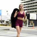 Joy Corrigan – Leaving the Alo Yoga Headquarters in Beverly Hills -  FamousFix.com post