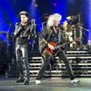 Adam Lambert performing live with legendary band Queen at the Apollo Hammersmith London, England (July 11)