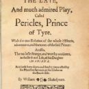 Pericles, Prince of Tyre