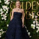 Kate Hudson wore a strapless gown at 82nd Annual Golden Globes Awards in Beverly Hills