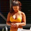 Erika Medina in Yellow Bikini in Las Vegas - 454 x 696