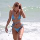 Kimberley Garner – In a baby blue bikini on Miami Beach - 454 x 671