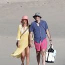 Paulina Porizkova – With boyfriend Jeff Greenstein seen on a Caribbean beach in St Barts - 454 x 569